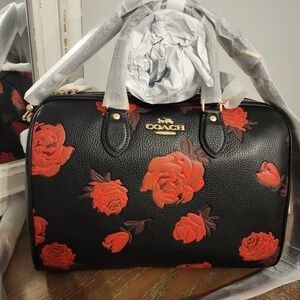 Rowan Large Satchel Bag With Floral Print